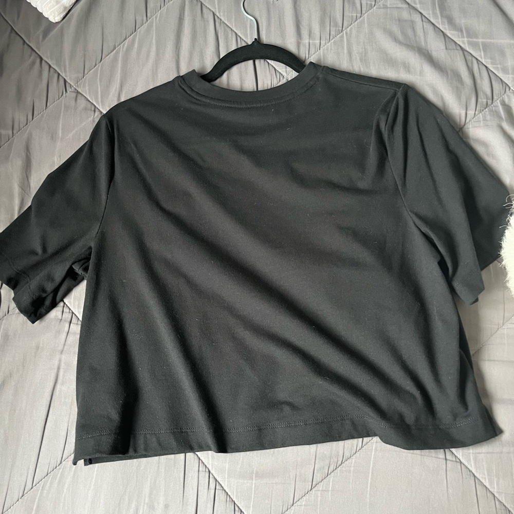 Black Baggy Crop Top